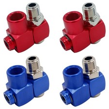 4Pcs 360 Degree Swivel Air Hose Connector 1/4  Industrial 1/4 inch, Silver