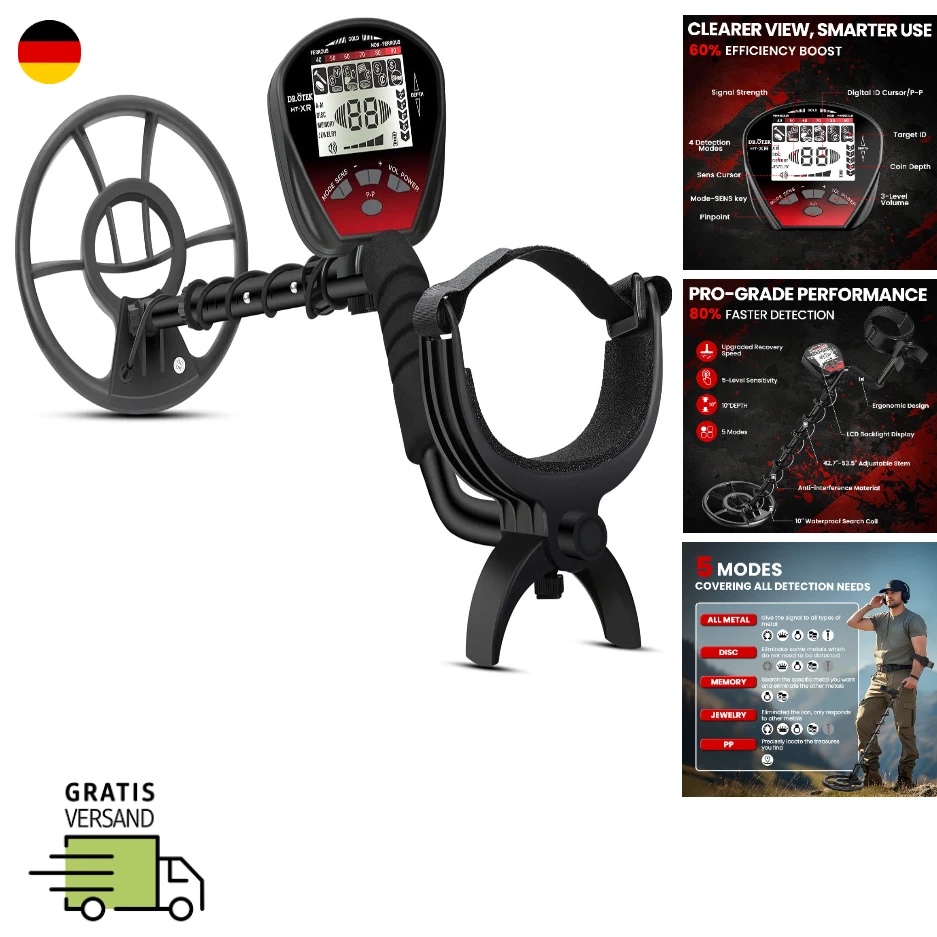 DR.ÖTEK DR ÖTEK Metalldetektor MT-XR Pinpointer Wasserdicht Tiefe
