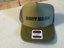 Boot Barn Trucker Hat Green Black Otto Mesh Snapback Western Cowboy Brand New
