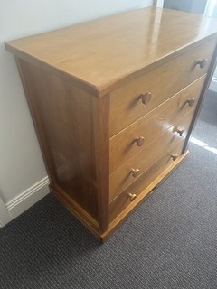 Boori Country Collection 4 Drawer Wooden Chest of Drawers Freestanding Brown