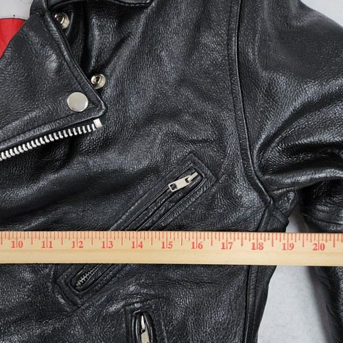 Chaqueta Angry Young And Poor Para Hombre 38 Cuero Negro Moto AYP Bela Motociclista Punk - Imagen 5 de 17