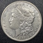 1886 S Morgan Silver Dollar $1 Better Grade AU Details Cleaned