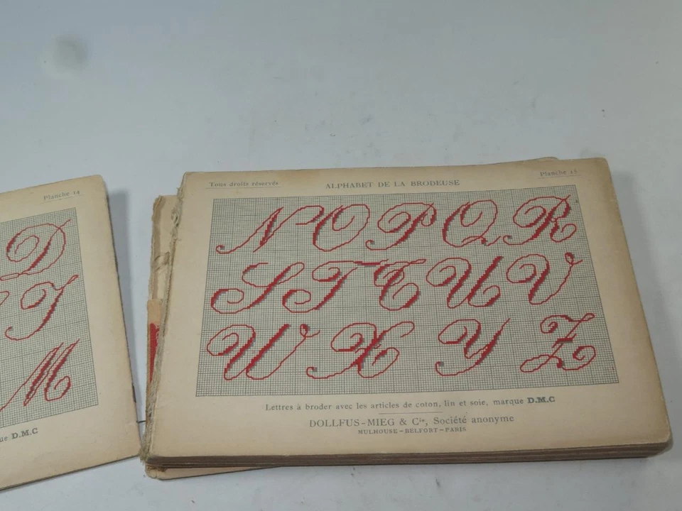 VINTAGE SEWING BOOK The Embroiderer's Alphabet French Language Edition 1900s - Image 4 of 4