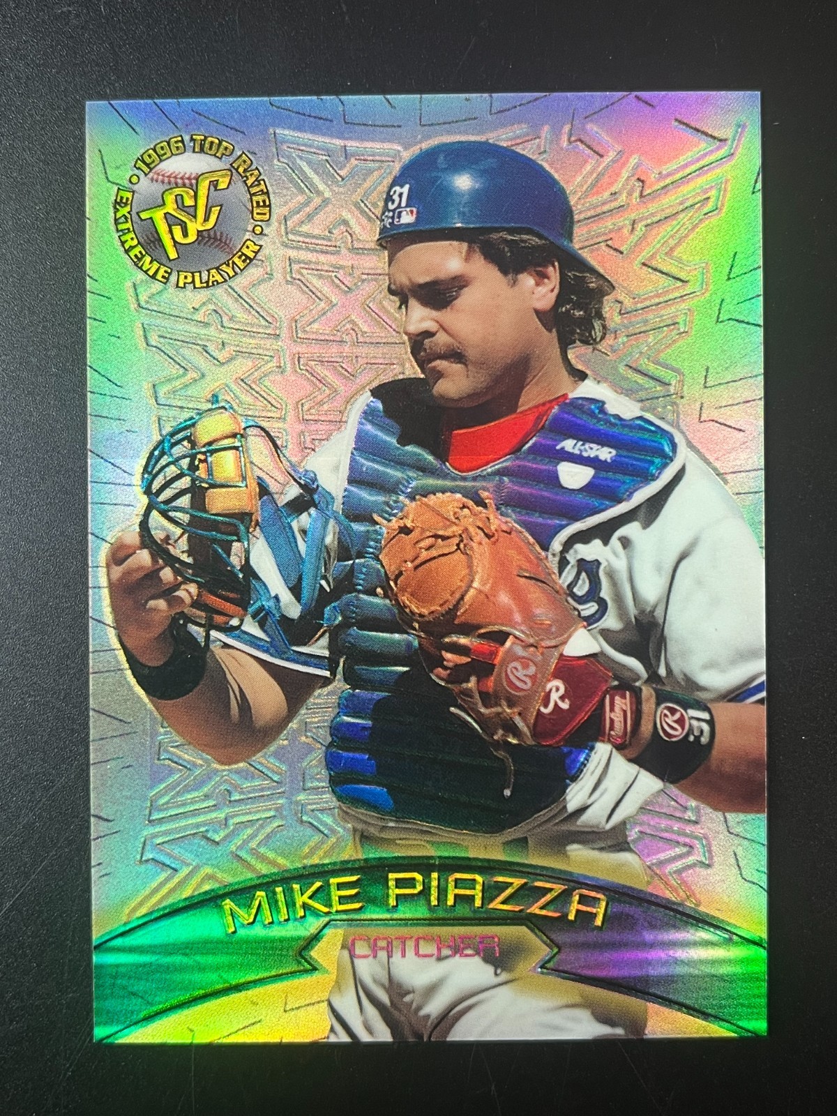 1996 Topps Stadium Club Mike Piazza “Extreme Winners” #EW2 Silver Refractor