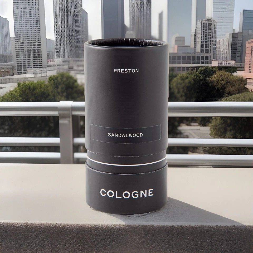 NOVA Colônia Masculina Clássica-Preston Grooming-Sândalo-Óleo Essencial-1,7 oz/50 ml - Imagem 4 de 4