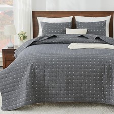 100 Cotton Linen Quilt Queen Cotton Bedspreads Queen Size Dark Grey Cotton
