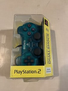 Manette PlayStation 2 DualShock 2 Officielle - Émeraude/vert, Câble 2m, état Ouvert Mais Comme Neuf