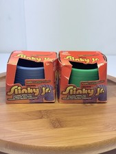 2 Original Slinky Brand Plastic Slinky Jr Walking Spring Toy 2014 Blue  Red NOS