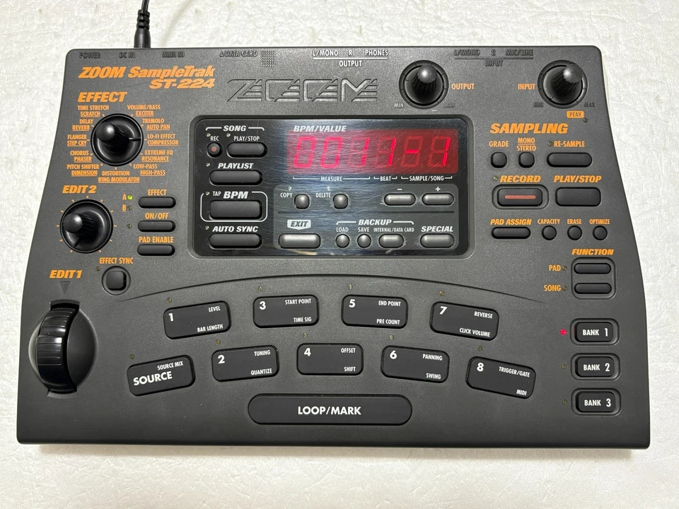 Zoom ST-224 SampleTrak Sampler with Adapter Used from Japan - Image 2 of 4