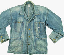 HOT VTG Men's LEE 91-J REPRO SANFORIZED CHORE BARN JP JELT Denim JACKET Jeans S