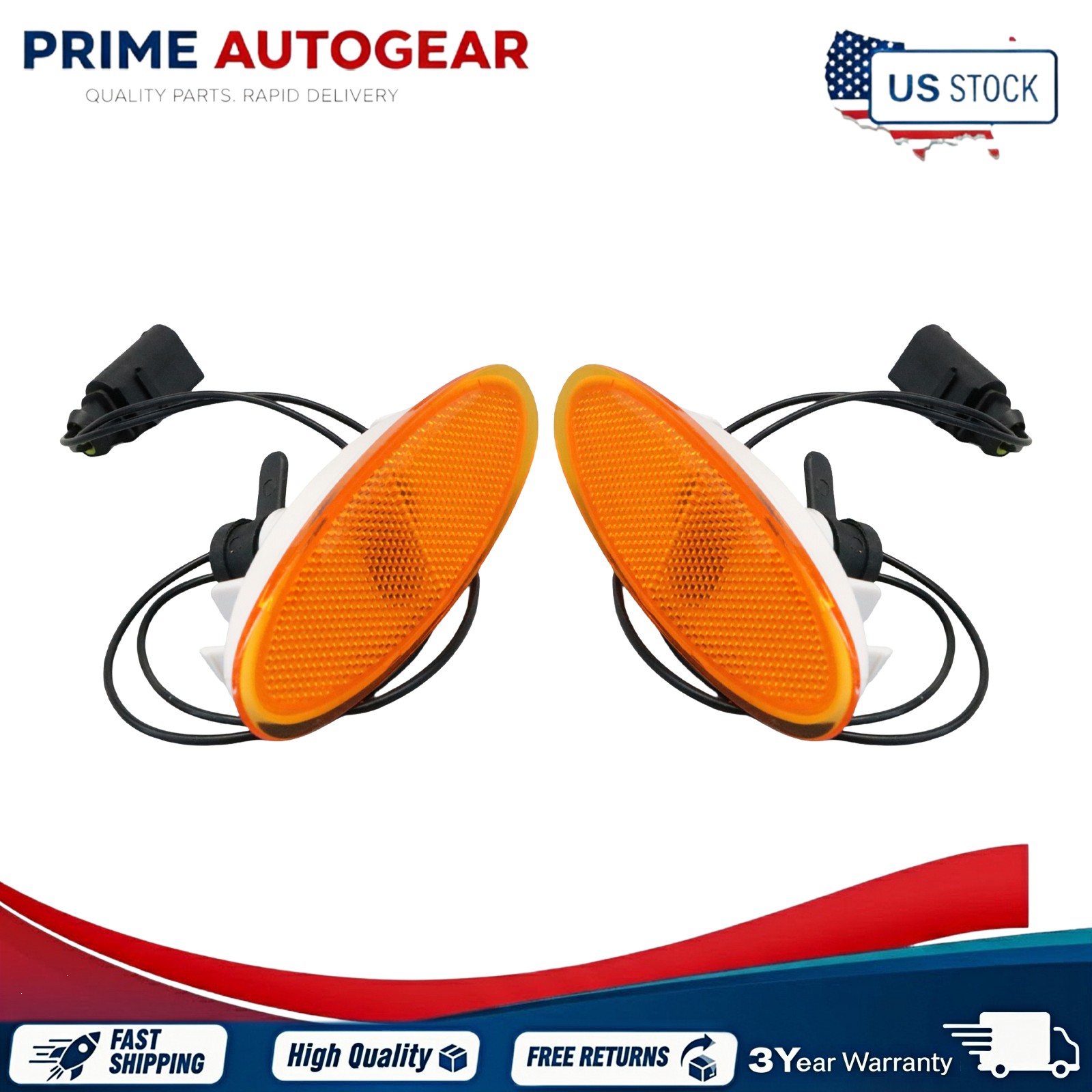 Front Bumper Left Right Side Marker Light for Bentley Continental GT GTC 04-11