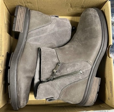 UGG Gray Suede Ankle Boots Men's Size 9 Zip Closure Chelsea Round Toe