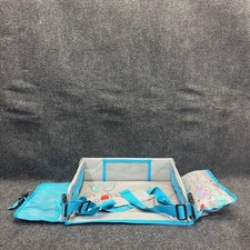 LillyCrafted Kids Gray Teal Travel Activity Tray Car Seat Airplane Portable Desk