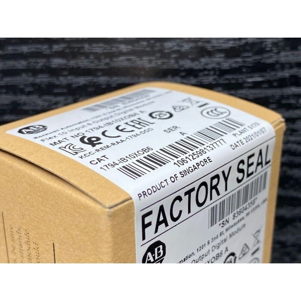 NEW Sealed 1794-IB10XOB6 A Flex I/O 24VDC Sink Input / Source Output US Free Tax - Image 3 of 4