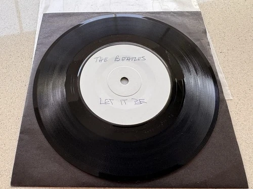 Beatles Let It Be Original UK Promo 45 White Label Demo R5833 Mega rare !!