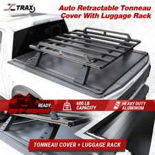 Auto Retract AR Tonneau Cover+Rack02 For 2007-25 Silverado/Sierra 1500 5.8ft Bed