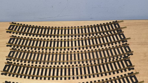 Vintage HO Scale Atlas Set of 7 18" R Curved Snap Train Railroad Track Pieces - Bild 2 von 5