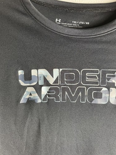 Under Armour long sleeve shirt Black sz YXL boys Ad25 - Picture 2 of 5