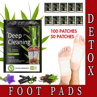 CRESODON 100Pcs Detox Foot Patches KINOKI Pads Body Deep Feet Toxins Cleansing Sliming
