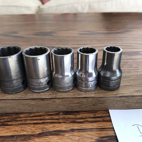 11 Steckschlüsseleinsätze AF Größen 1/2" Antrieb Standard und 4 Steckschlüsseleinsätze. D. - Bild 7 von 9