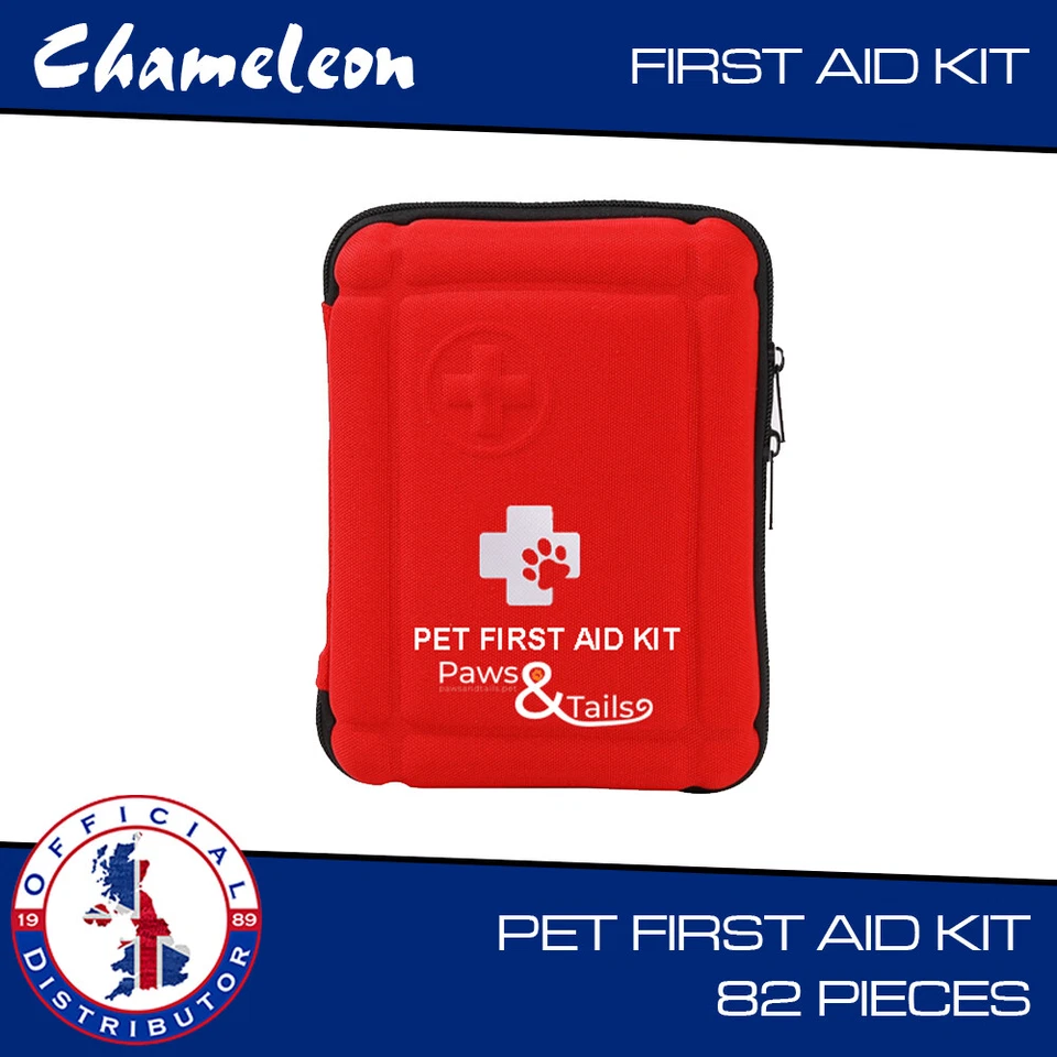 PAWSANDTAILS.PET PET DOG FIRST AID KIT MEDICAL EMERGENCY HOME TRAVEL CAR 1ST AID BAG 82 PIECE