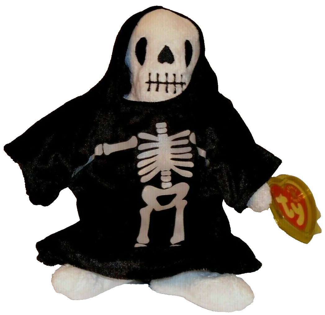 Ty Beanie Baby CREEPERS the Halloween Skeleton (9 Inch) MWMTs