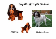 Men's Leather Keychain Dog Breeds Dog English Springer Spaniel 3D