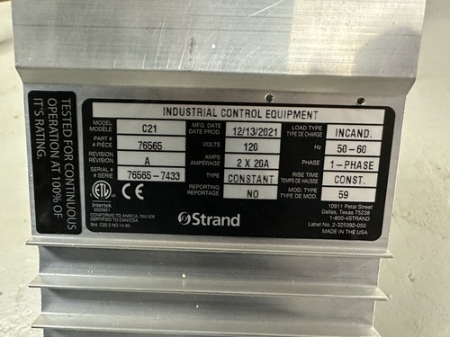 Philips Strand Lighting C21 Dual 2.4kW Constant Modules C21 Style P/N 76565 - Afbeelding 7 van 7