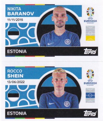 Topps Euro 2024 Sticker Estonia EST 10 & 11 Nikita Baranov - Rocco Shein