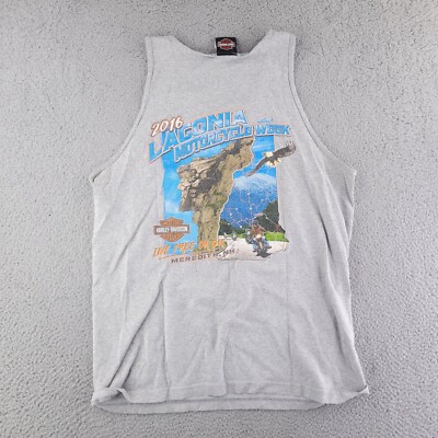 Harley Davidson & Laconia タンクトップ S Harley Davidson Shirt Mens Large Tank Sleeveless Laconia Graphic