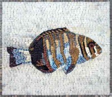 FISH MOSAIC TILES Fish Murals For Living Room Walls  Fish Artwork Tiles
