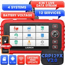 2025 Launch CRP129X V2.0 OBD2 Scanner Engine SRS ABS SAS TPMS Diagnostic Tool