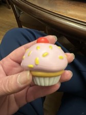 Peppa Pig Tea Party Set Replacement Cupcake Pink W/Yellow Sprinkles  Cherry