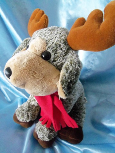 Plush Stuffed 12" Moose Animal - Picture 3 of 5