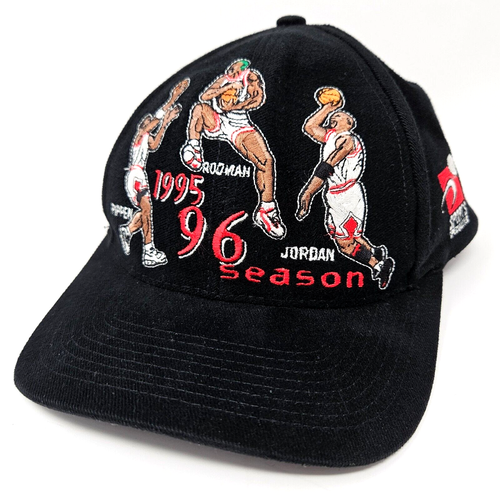 Vintage Sports Specialties Chicago Bulls 95 96 Snapback Hat Jordan Rodman Pippen