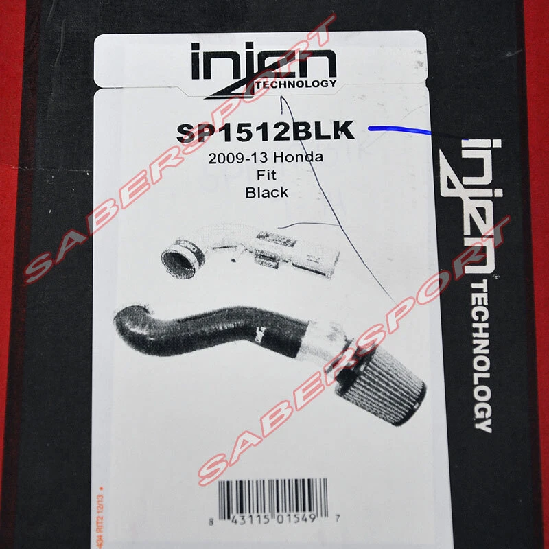 Injen SP1512BLK 黑色冷进气系统适用于 2009 - 2013 年本田 Fit — 第 3/4 张图片