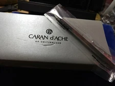 Caran d'Ache Ecridor Ballpoint Pen, Palladium-Coated Chevron Design (890.286)