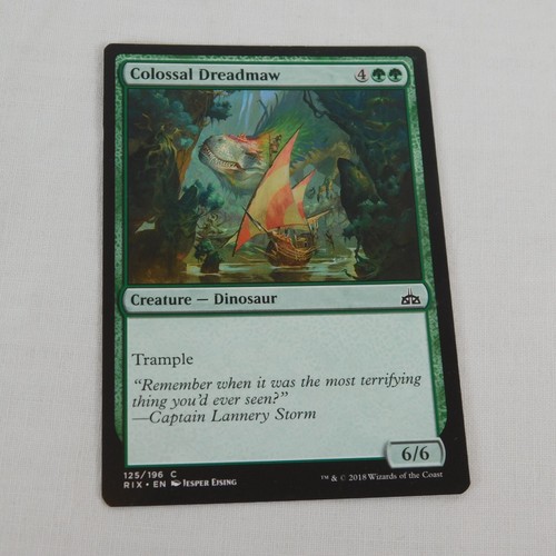 Colossal Dreadmaw Magic The Gathering 2018 Green Creature Dinosaur 125/196 Rivals of Ixalan - Imagen 9 de 10