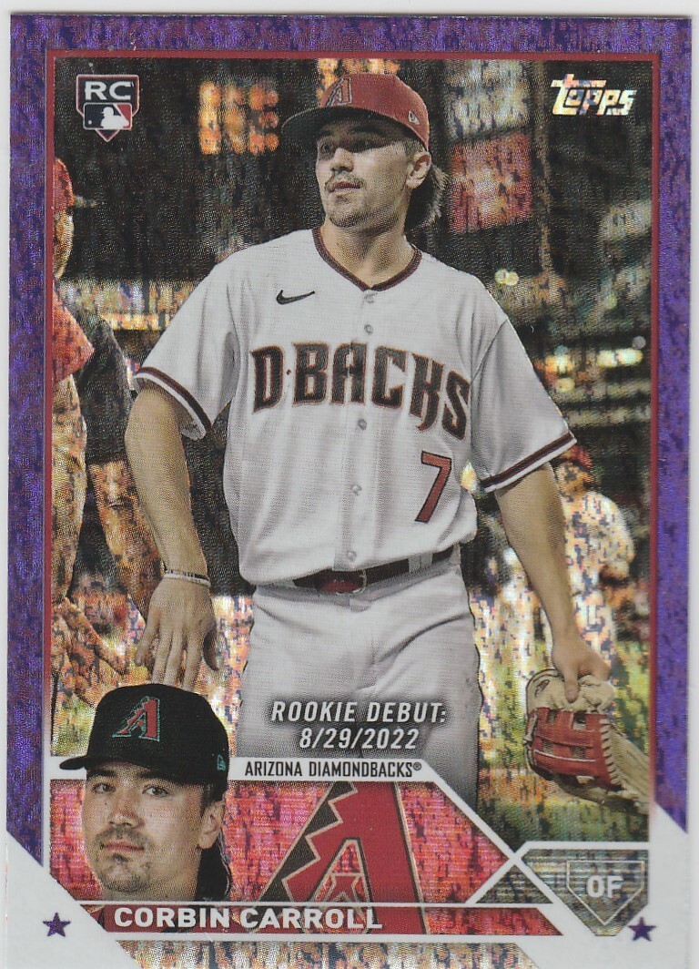 2023 Topps Update #US244 Corbin Carroll Purple Foil Parallel RC /799 Diamondback