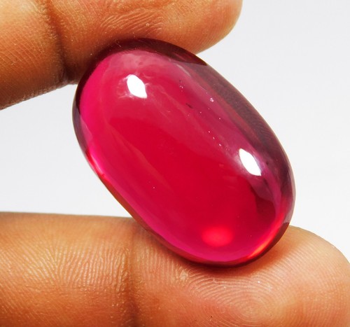 54.50 Ct Natural Mozambique Red Ruby Oval Cabochon Loose Gemstone Certified - Picture 3 of 6