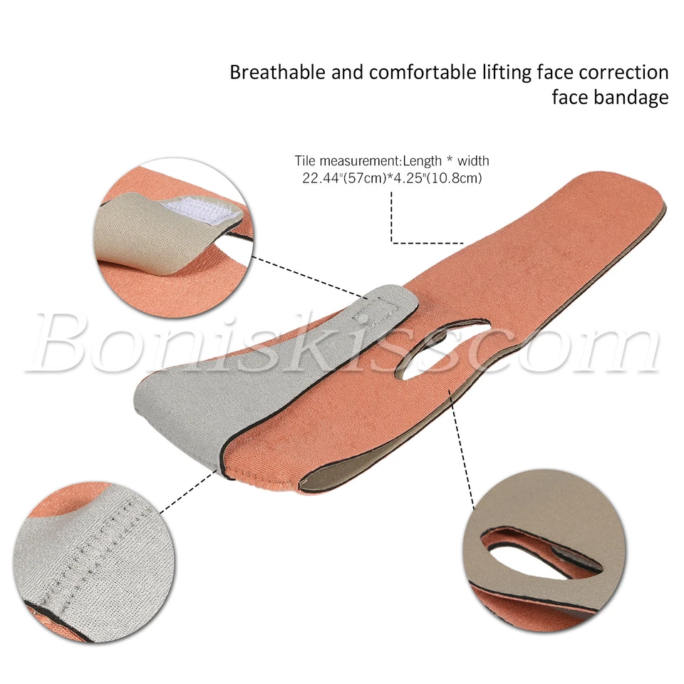 V-line Face Chin Cheek Lift Up Slimming Slim Mask Anti Wrinkle Belt Strap Band - Image 2 of 4