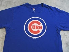 Chicago Cubs Shirt Mens Adult Large Blue Red MLB Baseball Athletic Big C Logo