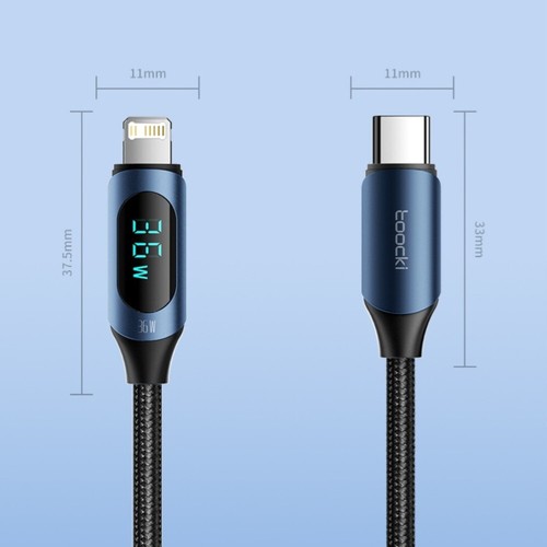 Toocki 36W USB C Charging Cable For iPhone Super Fast Charger Lead Nylon Braided - Picture 7 of 11