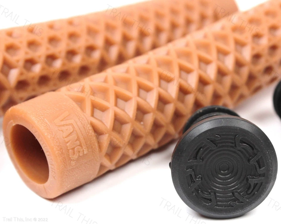 Empuñaduras de goma para bicicleta BMX Cult X Vans con bridas patrón de gofre 143 mm Foto 3 de 3