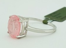 GENUINE 2.68 Cts PINK MORGANITE SOLITAIRE RING 10K GOLD - Free Certificate - NWT