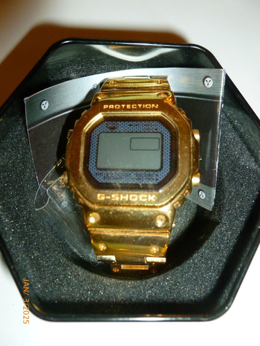 CASIO G-Shock Watch Metal Square Gold Tone Tough Solar GMWB5000GD-9 - Picture 2 of 11