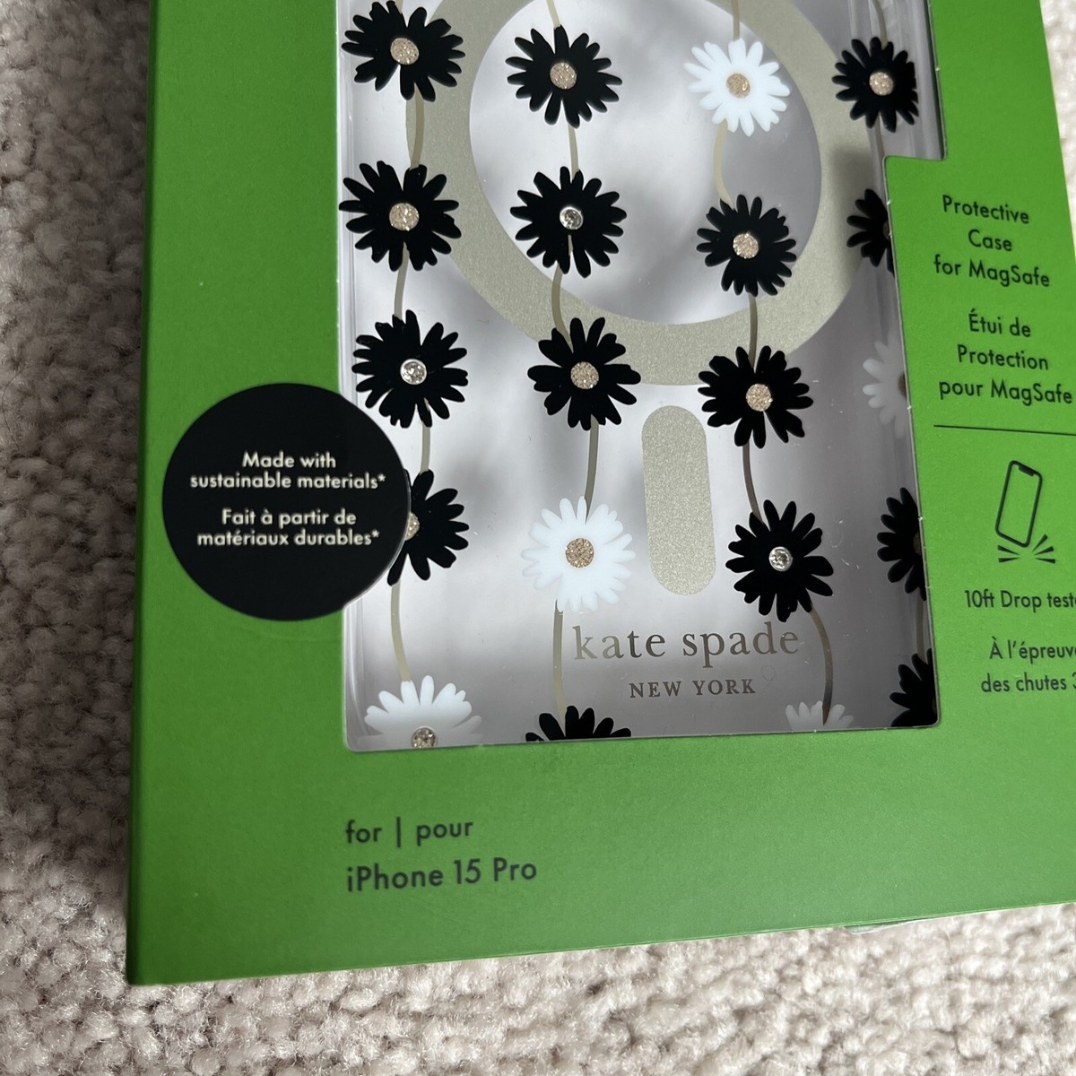 Kate Spade New York iPhone 15 Pro w/MagSafe Case Cover Daisy