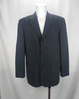 Camel Active Herren Sakko Jacke 100 % Schurwolle Logo Gr. 50 Grau