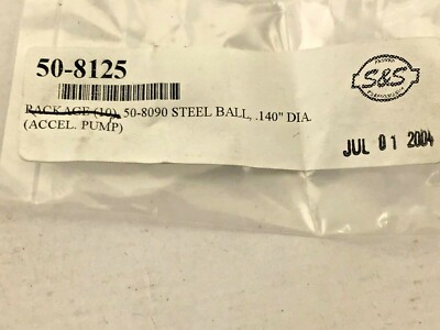 S&S Super E Super G Vergaser Stahl Beschleuniger Pumpe Rückschlag Bal 0,140'' DIA SS121SmL24