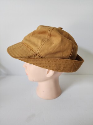 VTG L.L. Bean Hunting Hat Duck Brown 80s Tan khaki Trapper 